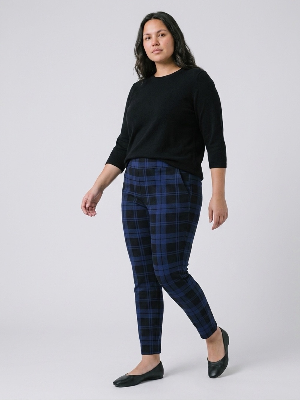 Torrid Plaid Ankle Pants - Blue/Black
